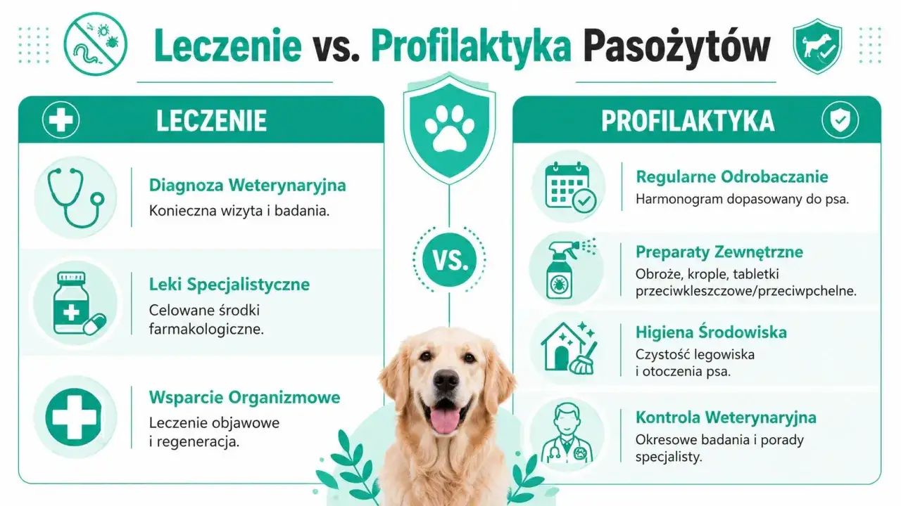 Leczenie vs. profilaktyka pasożytów u psa. Regularne odrobaczanie psa to klucz do zdrowia.